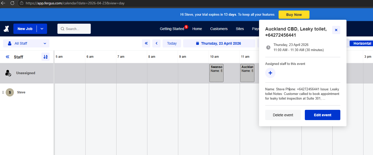 Tulip AI now integrates with Fergus — never miss a job again